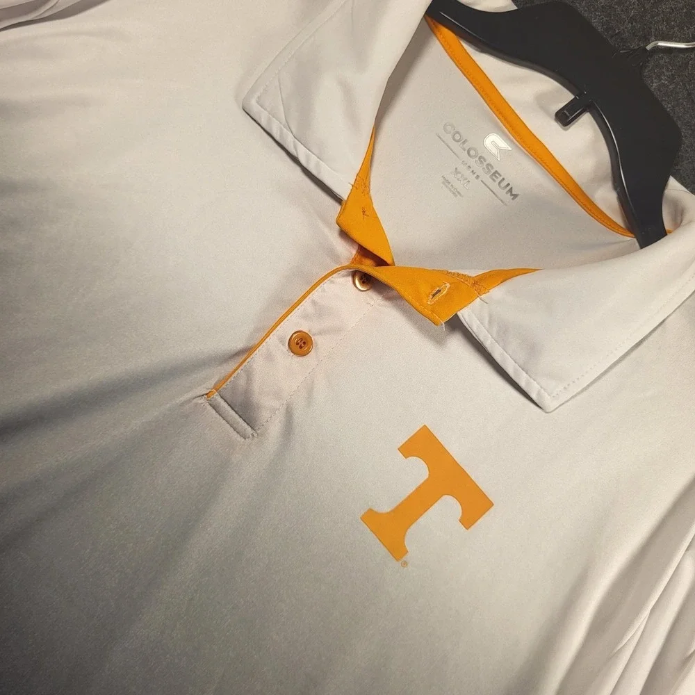 Tennessee Volunteers NCAA Ombre Polo Shirt Mens XXL White Colosseum - Picture 1 of 9